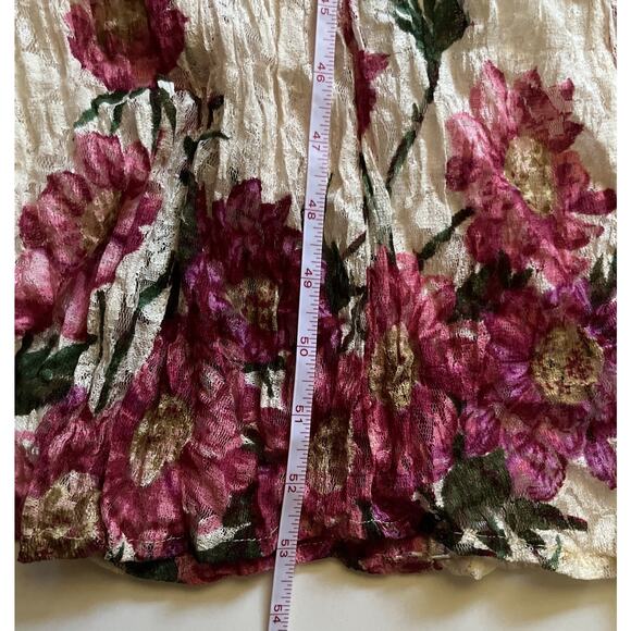 VTG Nostalgia 90s Cottagecore Dress Medium Floral Lace Mesh Layered Maxi Boho - Picture 10 of 16